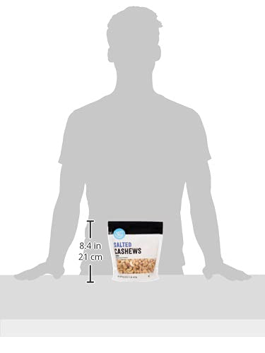 16 (Pack 2) Amazon Brand - Happy Belly Cashews, Roasted & Salted, ounce
