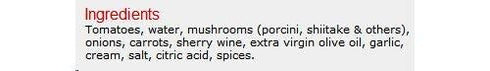 25.50 6) Wild Mushroom Pasta Sauce Ounces (Case