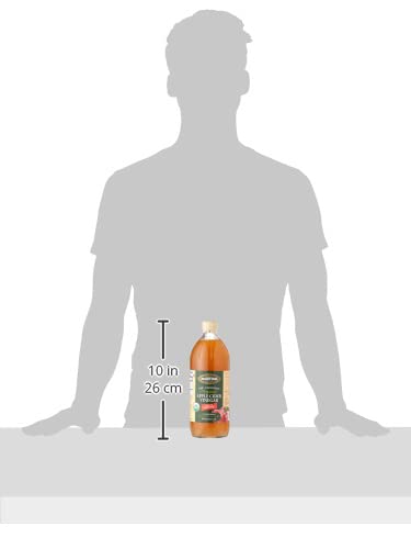 100% 34 Oz (2 Pack) Raw Unfiltered Organic Apple Cider Vinegar with 'The Mother' - - Rich in Probiotics and Enzymes