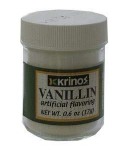 Krinos Vanillin Powder, 17 gram Jar
