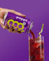 KD Chocolates 12 oz, 4 Pack Poppii Grape Prebiotic Soda, Cans