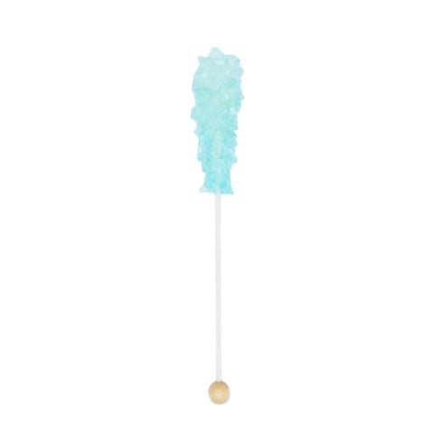 24 Pack Light Blue Rock Candy Sticks Cotton Candy Sugar Flavor, Bulk Individually Wrapped Edible Crystal Sticks