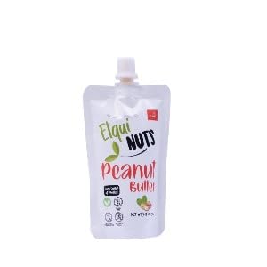 Elqui NUTS 3.17 Oz. 100% shakes(6 Pack) - Peanut Butter, Pouch Format, Made With Roasted Peanuts, One Ingredient, NO