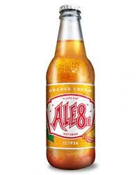 Ale 8 One Orange Cream, Glass Bottles, 12 Ounces, Pack of 6,