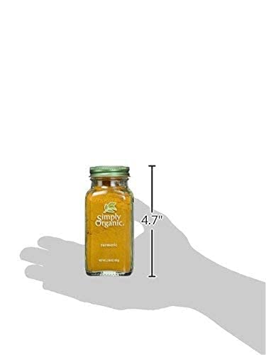 Simply Organic Ground Turmeric Root, Certified Organic, 2.38 oz, Pack of 2
