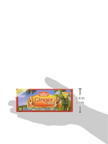 24 Caribbean Dreams Ginger Tea, Tea Bags, Herbal, Natural, Caffeine Free Ginger Tea From Jamaica