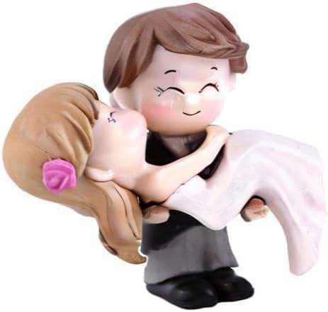 GZRYEJLEI Lovers Bride Groom Statue,1Pc Lovers Ornament for Fairy Garden,Dollhouse,Wedding Cake Toppers, Non-Edible