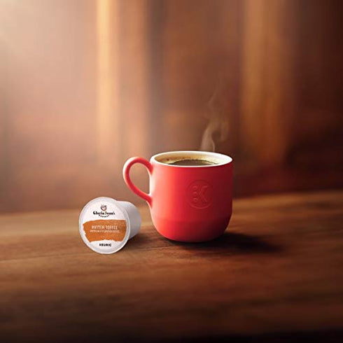 24 Count (Pack 1) Gloria Jean's Coffees Butter Toffee, Single-Serve Keurig K-Cup Pods, Flavored Medium Roast Coffee