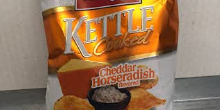 2.5 Oz (Pack 3) Herr's Kettle Cooked Cheddar Horseradish Flavored Potato Chips