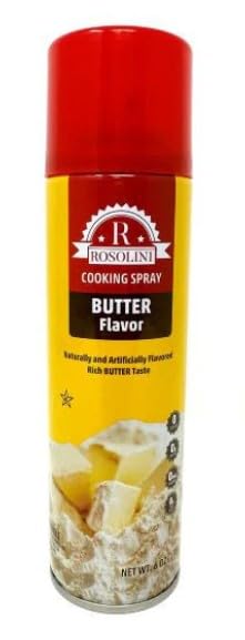 Generic 6 oz, Pack 9 Rosolini Butter Flavored Cooking Spray, Non-Stick, Zero Calories, Rich Butter Taste