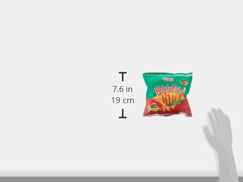 Oishi Baked Potato Fries 1.76oz, 4 Pack with Tomato Ketchup