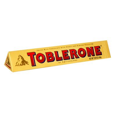 12 100 TOBLERONE SWISS MILK CHOCOLATE WITH HONEY AND ALMOND NOUGAT X G BARS