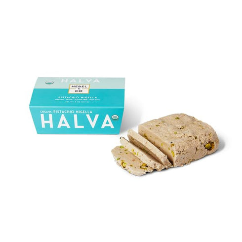 8 oz HEBEL & CO Pistachio Nigella Halva - | Certified USDA Organic, Gluten Free, Kosher & Vegan