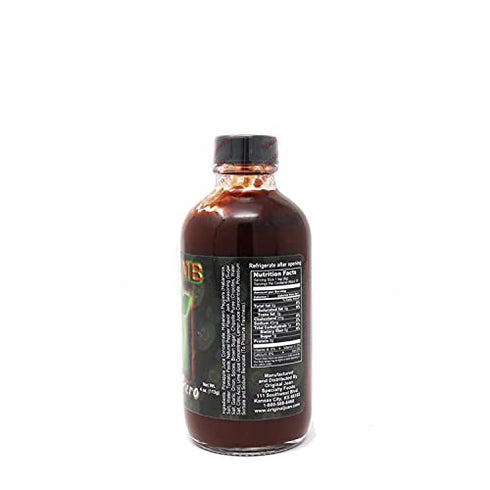 Da Bomb Ground Zero Original Hot Sauce - 4oz Bottle, 321,900 Scovilles - Made in USA with Habanero Peppers
