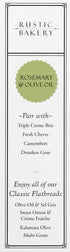 6 Rustic Bakery, Flatbread Rosemary Olive Oil Organic, Ounce