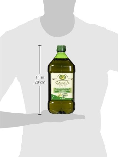 68 Oz Mediterranean Extra Virgin Olive Oil, Plastic Jug - Cold Pressed Italian Import by Colavita