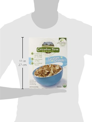 9.6 oz (Pack 4) Cascadian Farm Organic Graham Crunch Cereal Box