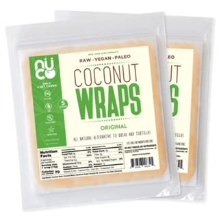 NUCO Coconut Wraps, All Natural, Paleo, Gluten Free, Vegan, Non-GMO, Original Flavor, 10 Count (Two Packs of Five)