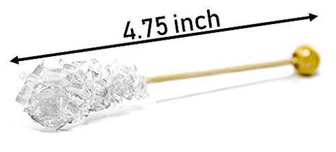 25 White sugar sticks individually wrapped perfect for coffee tea and drinks, barista swizzle sticks and rock candy