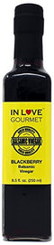 In Love Gourmet Blackberry Balsamic Vinegar 250ML/8.5oz Great on Fish, Chicken, Roasted
