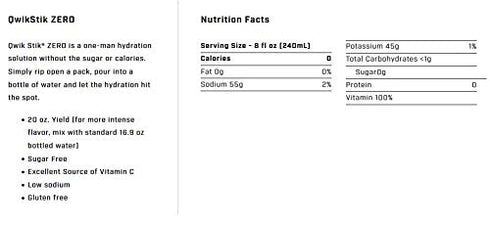 Sqwincher 50 Count 2 Pack (100 Zero Qwik Stik - Sugar Free Electrolyte Powdered Beverage Mix, Bag, Sticks Total) (Cool