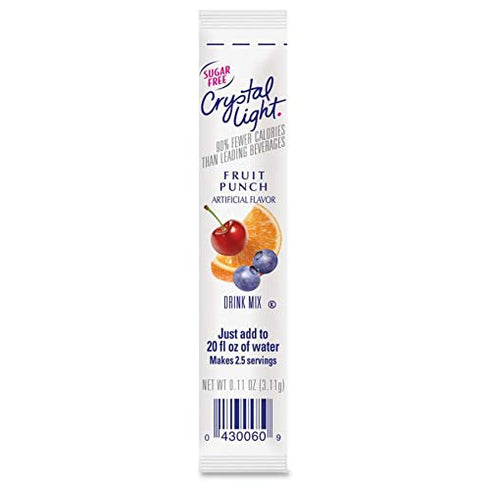 0.11 Packets, 30 Count (Pack 1) Crystal Light On-The-Go Drink Mix, Sugar Free Powdered Water Enhancer, Artificially