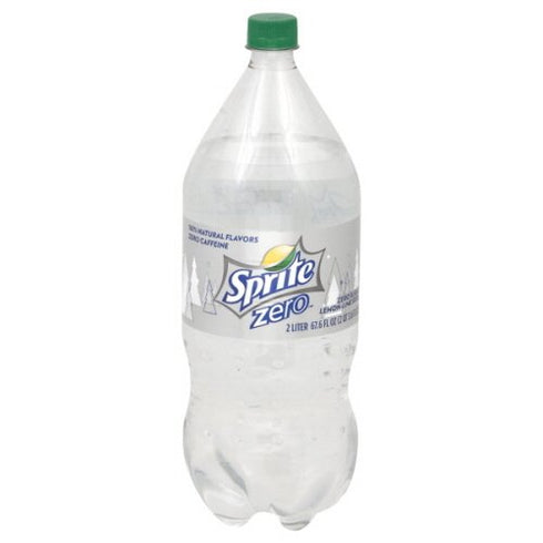 Sprite Zero Soda, Lemon-lime, 2 Liter, (Pack of 4)