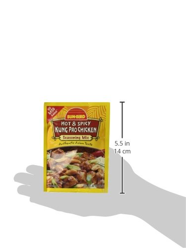 Sun-Bird HOT & SPICY KUNG PAO CHICKEN Asian Seasoning Mix, 4-pack, .87oz
