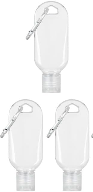 Luhaomisky 3Pcs 2oz/50ml Portable Hot Sauce Keychain Bottles - Mini Ketchup Containers for On-The-Go - Refillable