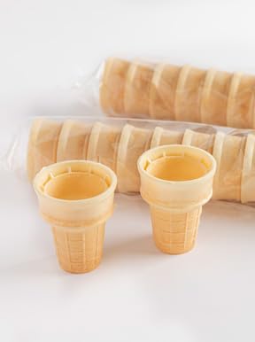 BONBON RIO STORE (100 Ice Cream Cone Cups, Cups) | Crunchy & Delicious, Great for Parties and Birthdays Classic Ice