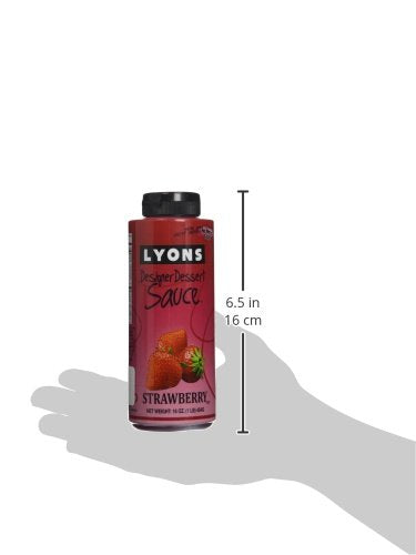 Lyons Designer Dessert Sauce, Strawberry, 16 Ounce Bottle