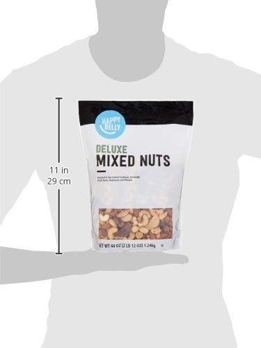 44 Oz Packaging Amazon Grocery, Deluxe Mixed Nuts, Roasted & Salted, (Previously Happy Belly, May Vary)