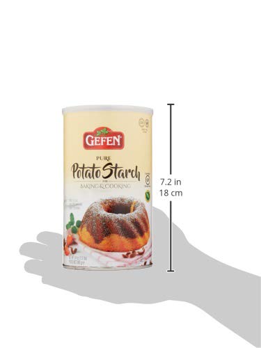 24oz (1.5 lb) Gefen Pure Gluten Free Potato Starch, for Cooking & Baking Resealable Container | Excellent Fried Chicken