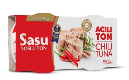 Generic 4.94 Oz 4 Sasu Chili Tuna, Canned Fish with Chili Pepper, per Can, Cans