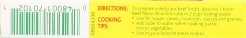 2.3 oz, 6 Count (Pack 3) Knorr Cube Bouillon, Beef cubes