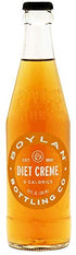 12 oz (Pack 6) Boylan Bottling Pure Cane Sugar Soda Pop, Diet Cream Soda, Glass Bottles
