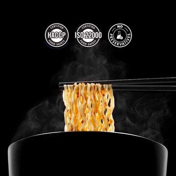 (5 Packs) (9.7oz) BOILING POINT Ramen Kit: Original Wok Noodles & Decorative Glass Spice Jar - Non-Fried Noodles