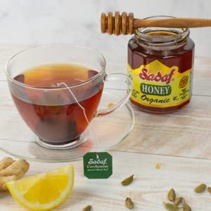50 (Pack 1) Sadaf Cardamom Tea Bags - Special Blend Cardamom Ceylon Black Tea - Quicktea Product harvested in Sri Lanka