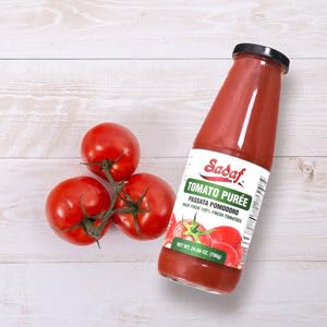 24.69 Oz Sadaf Tomato Pure - Passata Pomodoro - Tomato Puree for Cooking, Flavoring and Topping Meals - Tomato Passata