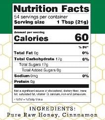40 Stakich Cinnamon Enriched Raw Honey - Pure, Unprocessed, Unheated - Ounce