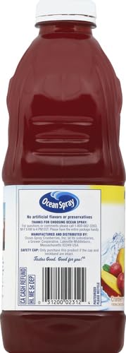 64 Oz (Pack 1) Ocean Spray Diet Cran-Mango Cranberry Mango Juice Drink, Fl Bottle