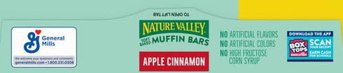 5 6.2 OZ Nature Valley Soft-Baked Muffin Bars, Apple Cinnamon, Snack Bars, Bars