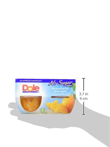 Dole Fruit Bowls No Sugar Added Snacks, Mandarin Oranges, 4oz 24 Cups, Gluten & Dairy Free Bulk Lunch Snacks