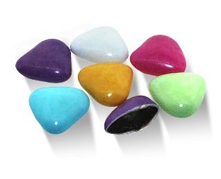 Dragees Pecou , French Dragees 70% Cocoa Mini Chocolate Hearts Dragees (1 Lbs)