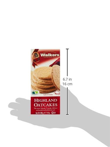 9.9 Oz Walker's Shortbread Traditional Highland Oat Crackers, Scottish Crackers, Box