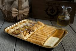 Shatila Food Products Mixed Baklawa Pastries, Assorted Baklava Pastry Gift Tray, Mediterranean