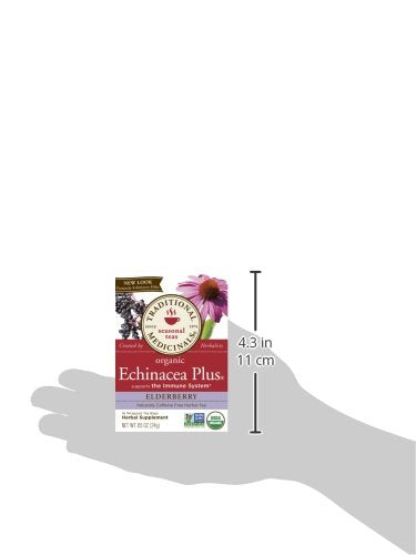 Immune 96 (6 Pack) Traditional Medicinals Tea, Organic Echinacea Plus Elderberry, Boosts the System, Tea Bags
