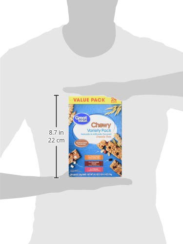 Getgal Pack Pack, 0.84 oz, 24 Count Great Value Chewy Variety Granola Bars Value