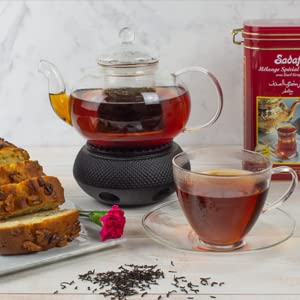 16 oz Sadaf Earl Grey Tea Loose Leaf Box - Special Blend Earl Grey Ceylon Black Tea - Product harvested in Sri Lanka