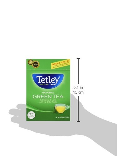 72 (Pack 6) (Packaging Tetley Green Tea, Teabags of may vary)